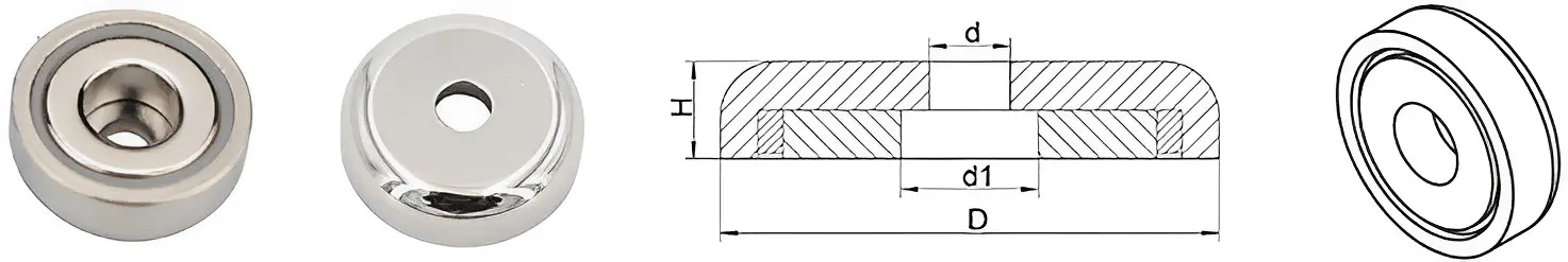 環形釹鐵硼磁鐵+鐵殼